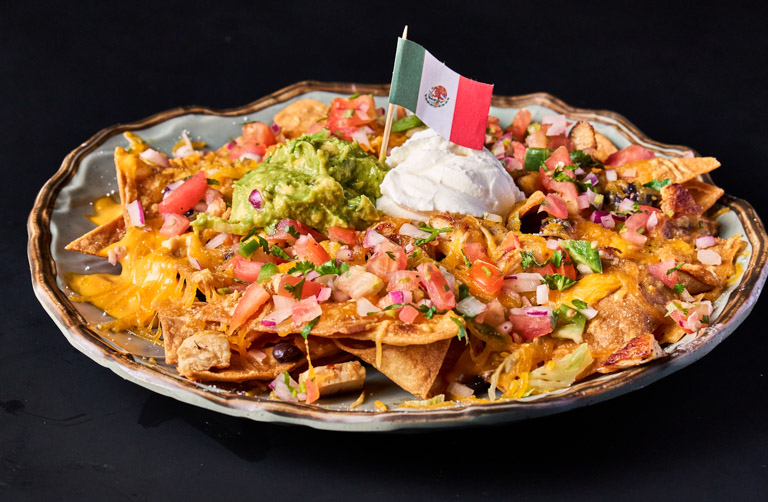 Mexican food spread